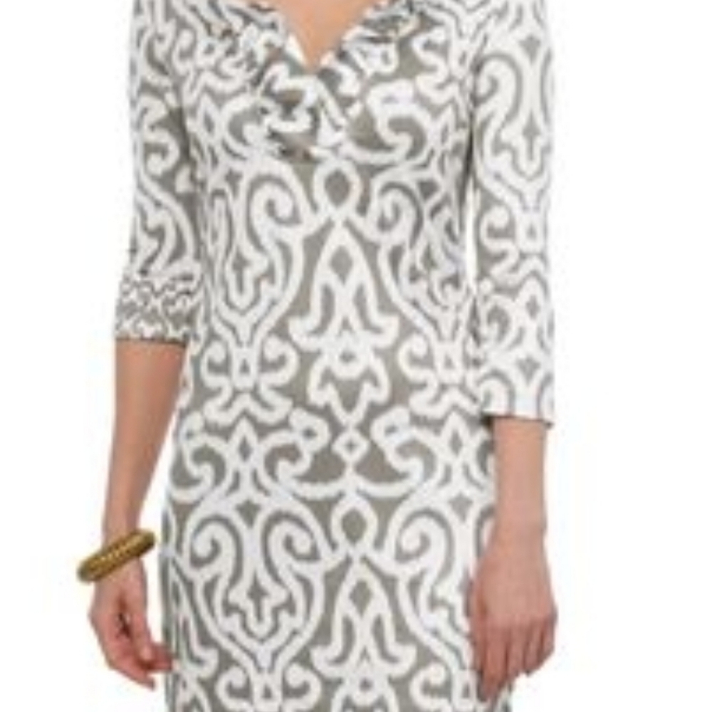 Gretchen Scott ruffneck jersey dress